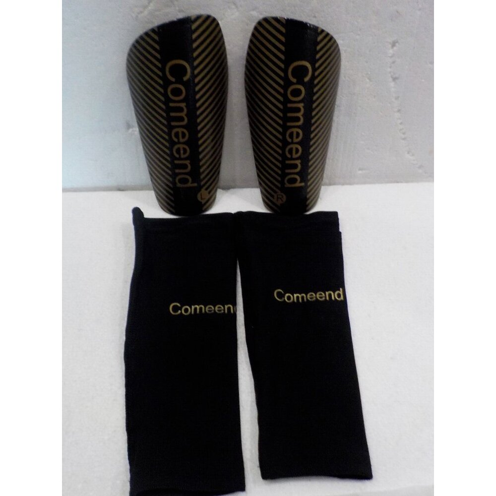 NIP Comeend 21# Soccer Shin Guards w/ Sleeves Set Kids/Youth Size Small Fútbol